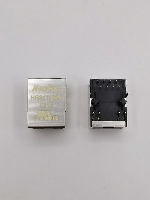 HR911105A HanRun Connecteur RJ45 à port unique avec magnétique intégré et LED